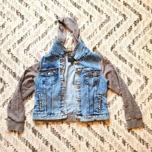 Maurices Denim Sweater Jacket Size L